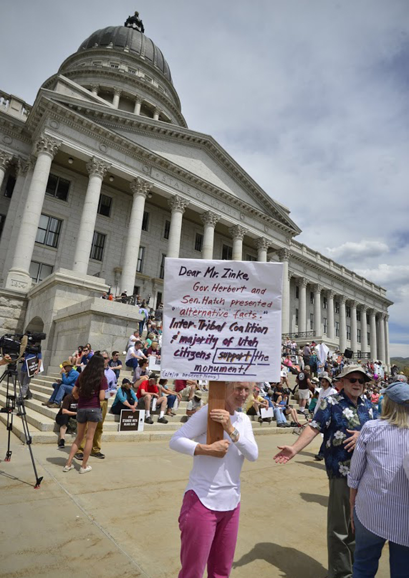 Alternative Facts sign. Photo by Tim Peterson.