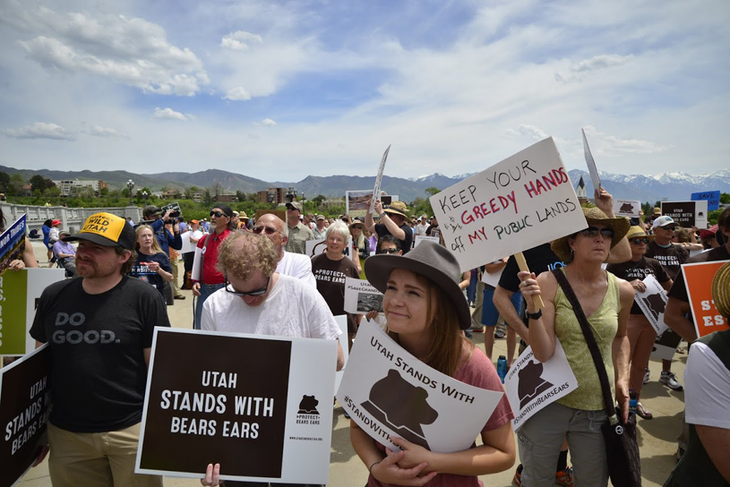 Greedy Hands off Bears Ears sign. Photo by Tim Peterson.