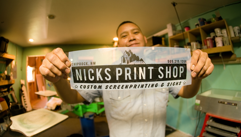 Nick in his shop. Photo by another incubator grad, photographer and videographer Jake Hoyungowa