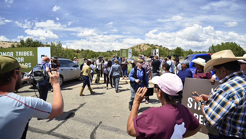 Bears Ears supporters at press availability. Photo by Tim Peterson