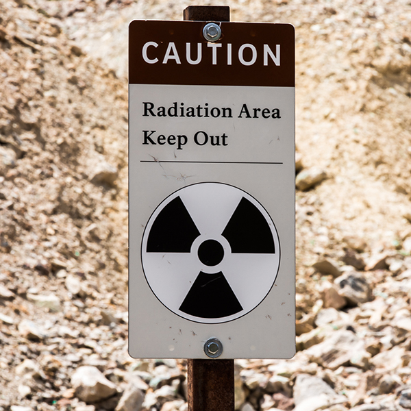 Radiation sign in Grand Canyon National Park