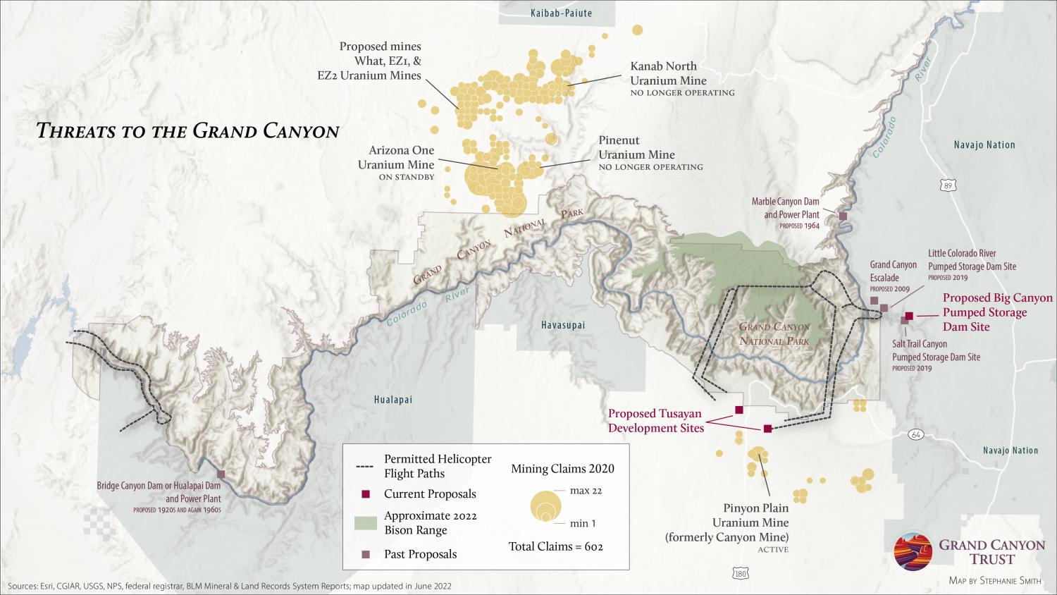 2002 Threats to Grand Canyon Map