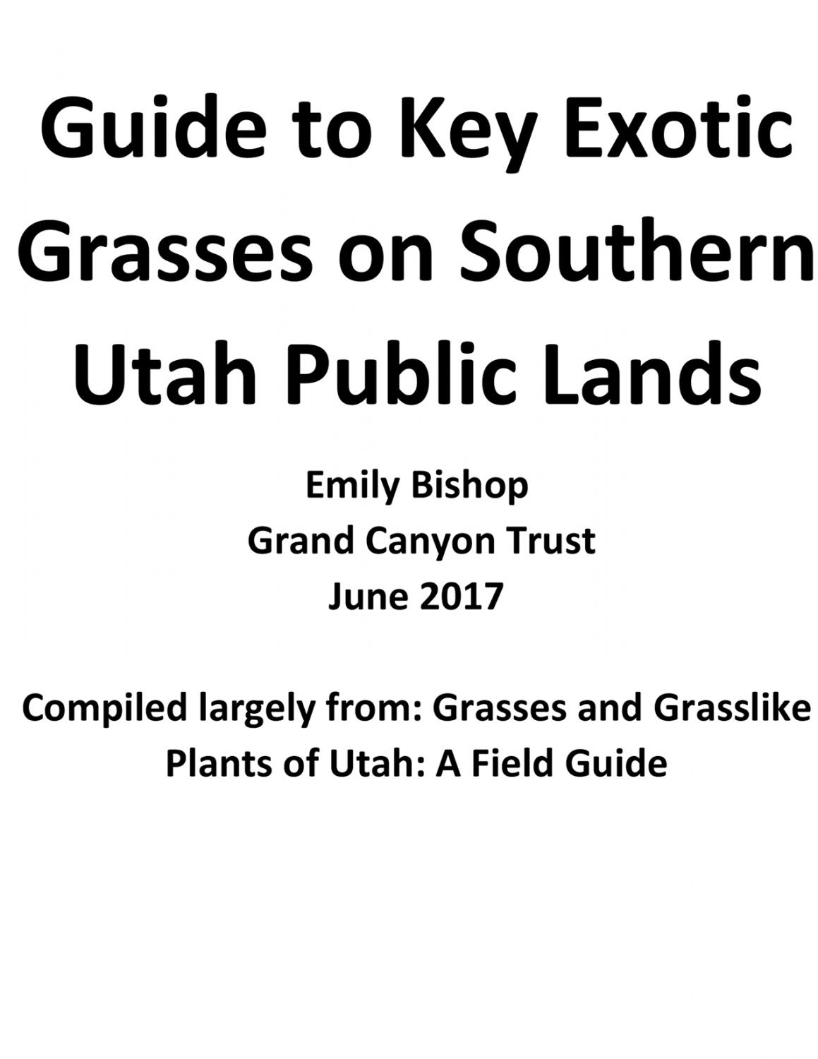 Exotic Grasses Guidebook
