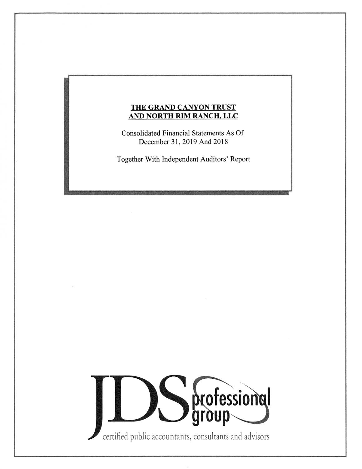 Cover page of statement