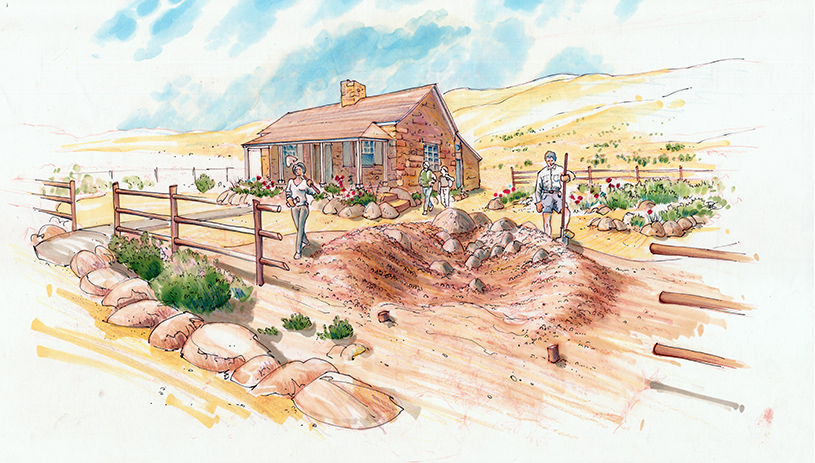 Kane Ranch garden sketch