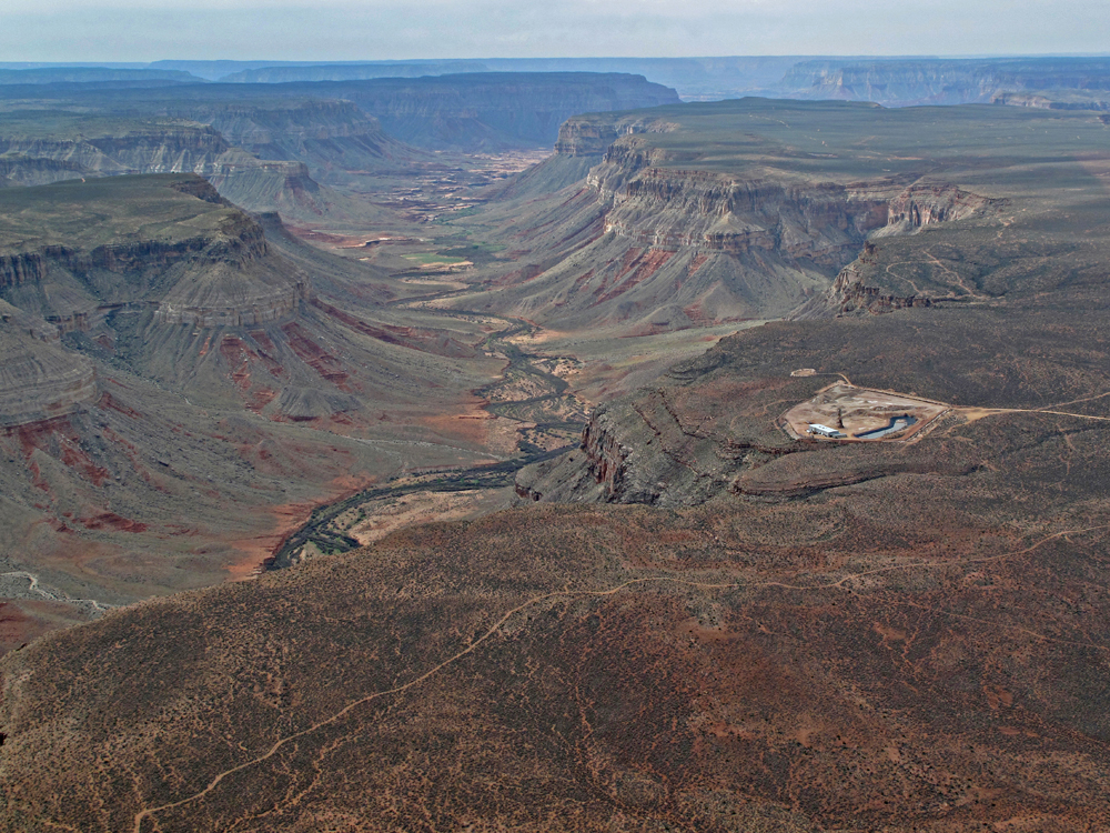 Kanab North uranium mine, Grand Canyon. Photo credit Bruce Gordon, EcoFlight Kanab North uranium mine, Grand Canyon. Photo credit Bruce Gordon, EcoFlight