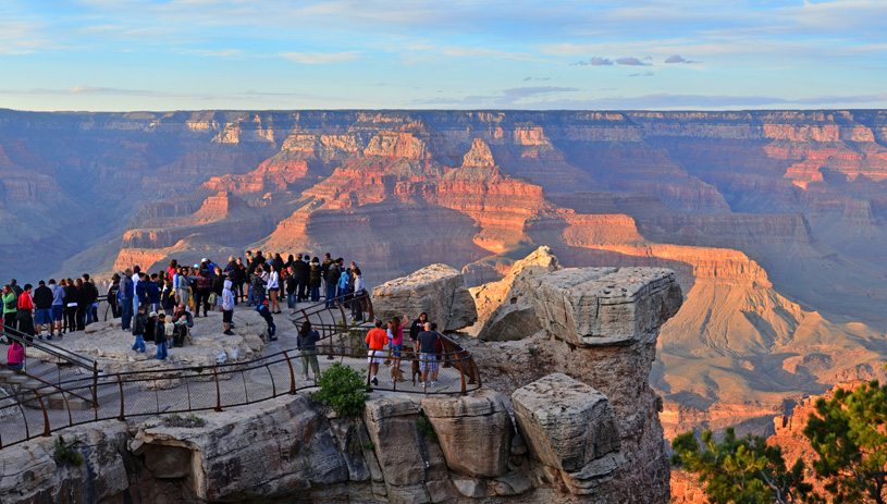 Sunset at Mather Point, South Rim, Grand Canyon National Park. MICHAEL QUINN, NATIONAL PARK SERVICE