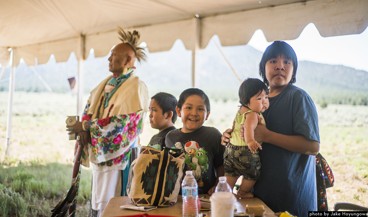 Havasupai children enjoy songs and prayers