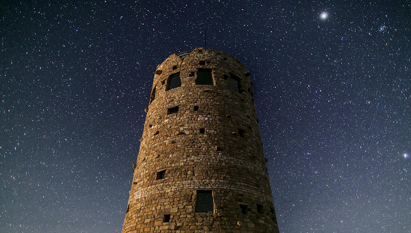 Desert View Watchtower at Night