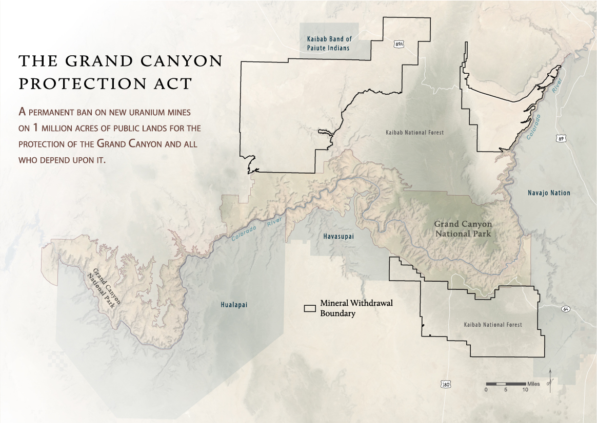 Map of the proposed Grand Canyon protection area