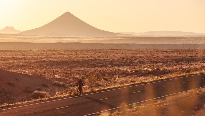 Biking between Dilkon and Flagstaff. PARKER FEIERBACH