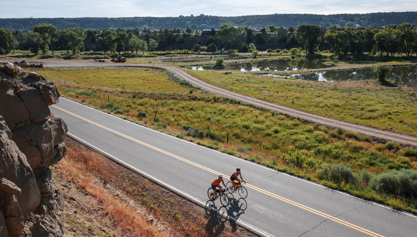 Pedaling between Durango and Farmington. PARKER FEIERBACH