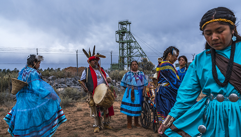 Havasupai tribe members near Canyon uranium mine