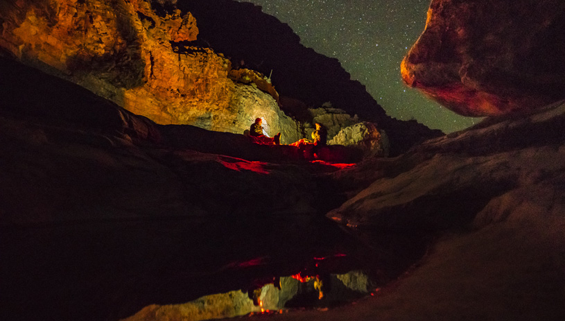 Dinner in the canyon. Photo by Pete McBride