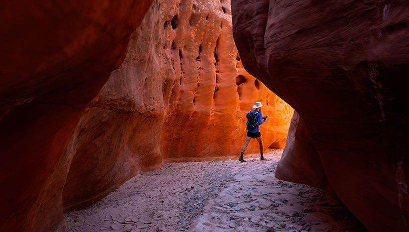 A slot canyon near the Escalante River. Photo by Blake McCord.