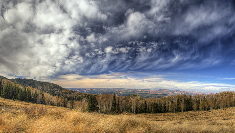 A sweeping landscape view