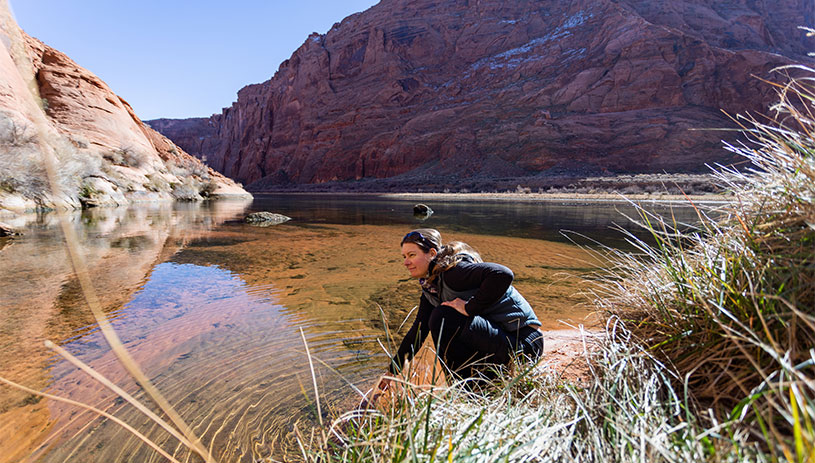 The author along the banks of the Colorado River