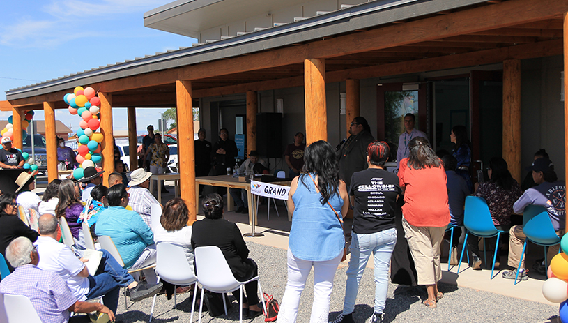 Outside Change Labs Tuba City during the grand opening event. WENDY HOWELL, NAVAJO-HOPI OBSERVER