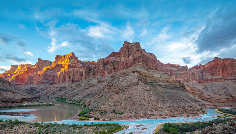 The confluence of the Little Colorado River and the Colorado River in the Grand Canyon. BLAKE MCCORD