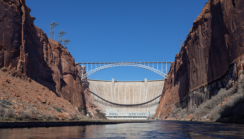 Glen Canyon Dam on the Colorado River. Amy S. Martin