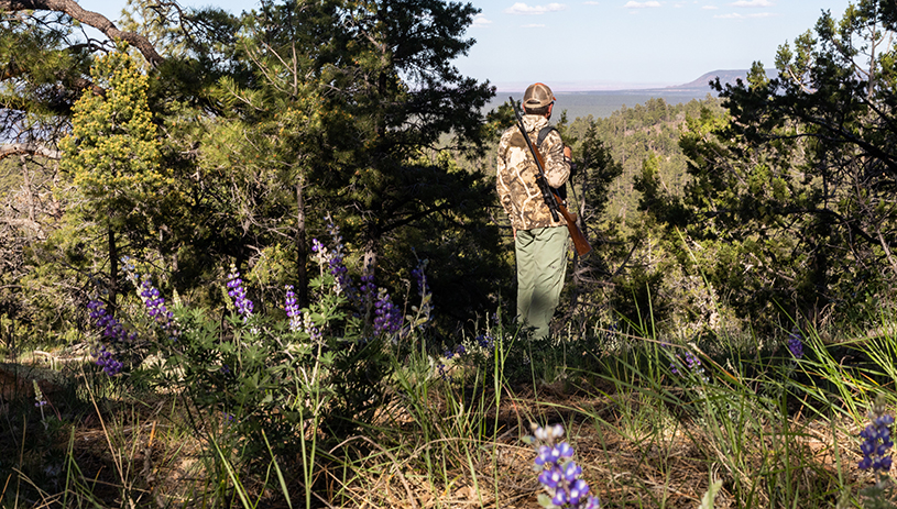 A hunter takes in the view in the south parcel of Baaj Nwaavjo I'tah Kukveni National Monument. Amy S. Martin