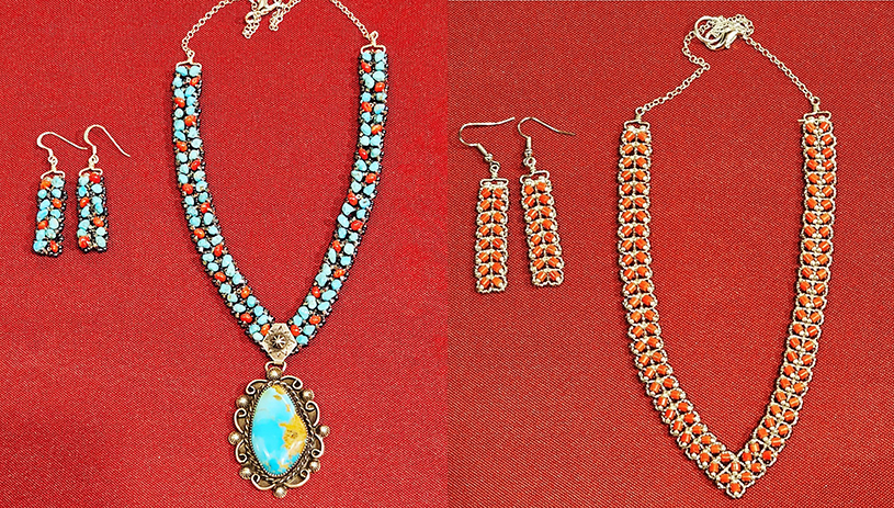 Alphonso John Jr. necklace and earring sets