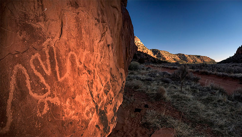 Park Wash petroglyph panel