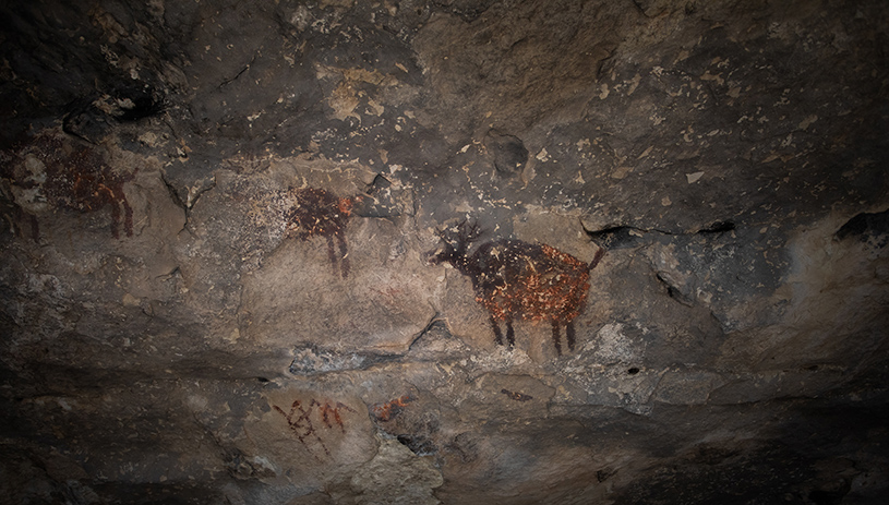 Pictograph panel in Kaibab National Forest south of Grand Canyon. In proposed monument lands, South Section. AMY S MARTIN