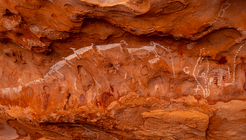 Rock writings in the western section of the monument. BLAKE MCCORD