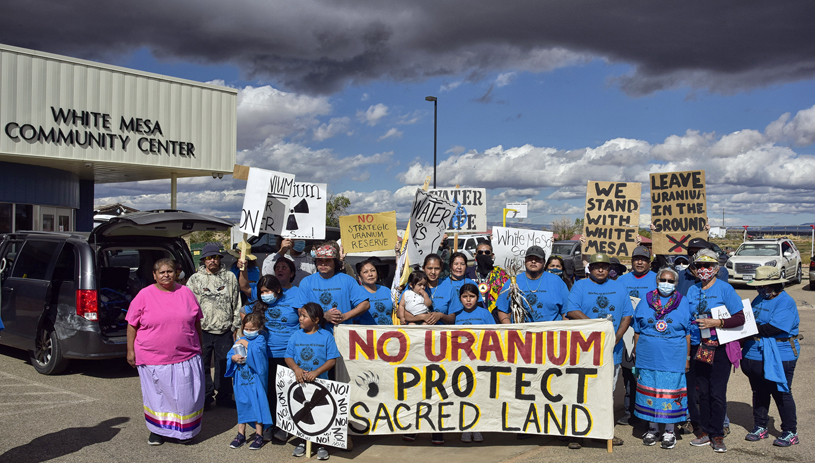 The White Mesa Concerned Community and their supporters. Photo by Tim Peterson
