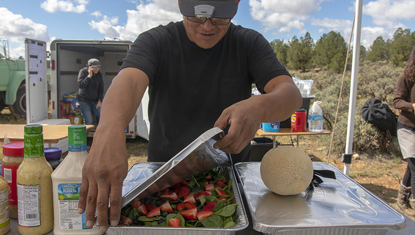 Carlos catering at a gathering