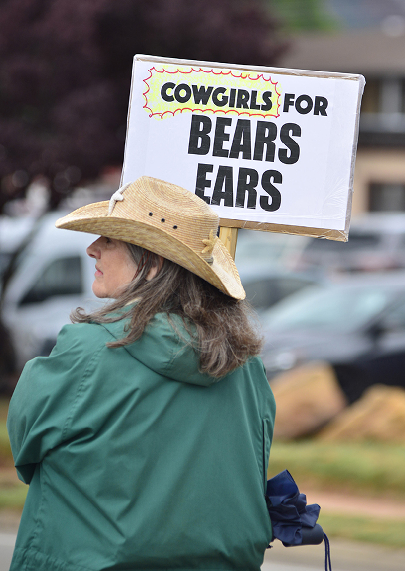 Bears Ears Cowgirl at Rally in Kanab, Utah. Photo by Tim Peterson.