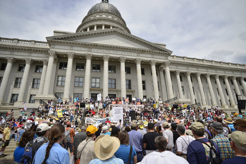 Bears Ears rally Utah State Capitol May 2017. Photo by Tim Peterson