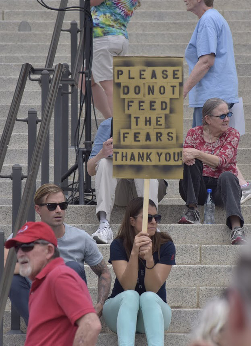Don't Feed the Fears sign. Photo by Tim Peterson.