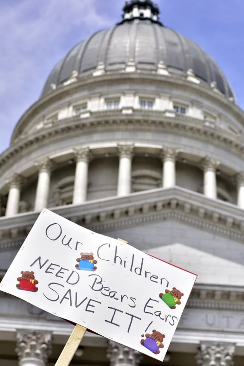 Our Children Need Bears Ears sign. Photo by Tim Peterson.