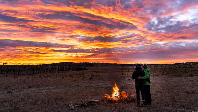 Enoying the sunset in the west parcel of the monument. RICH RUDOW