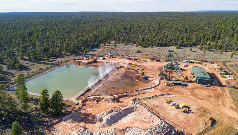 Canyon uranium mine with the Grand Canyon in the distance. BLAKE MCCORD