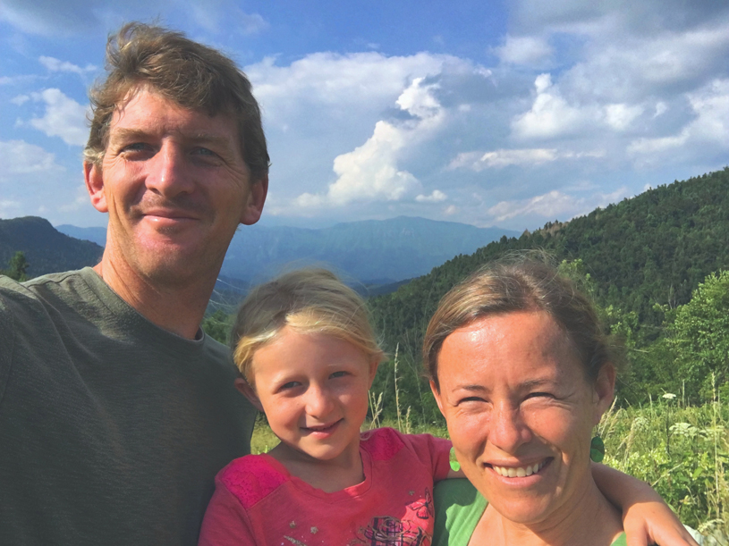 Ethan, with wife Rosemary and daughter Brynn.