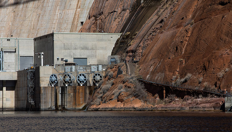 Glen Canyon Dam penstocks.