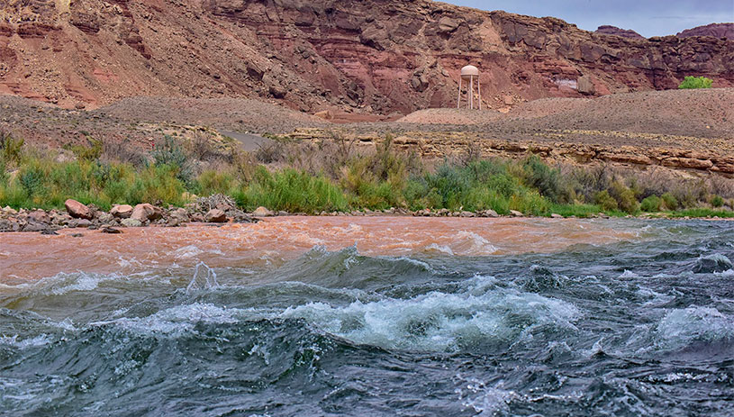 The Paria River joins the Colorado River