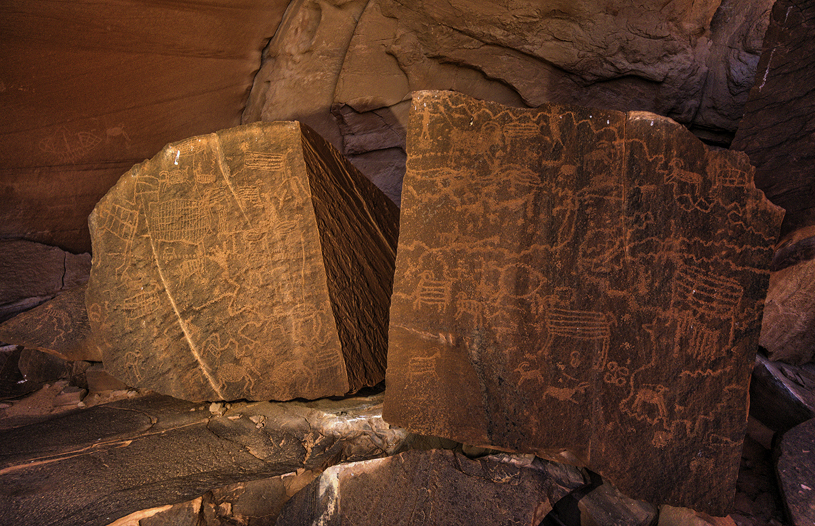 Moqui Canyon rock art. Photo by Tim Peterson