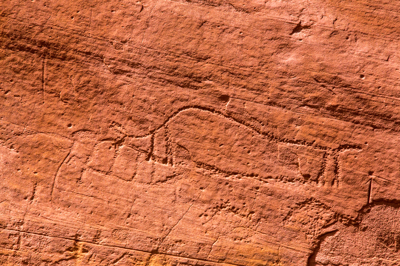 Perhaps the oldest rock art in Utah. Photo by Jonathan Bailey