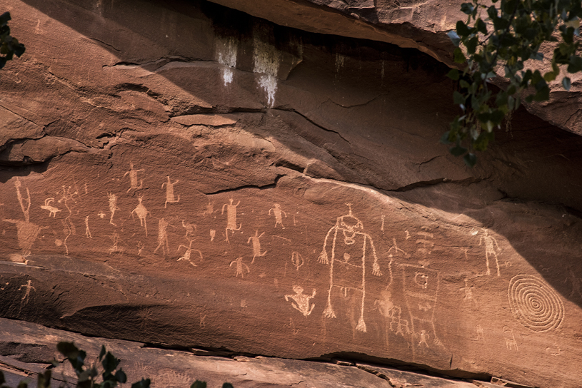 Rock art near Sand Island. Photo: Tim Peterson