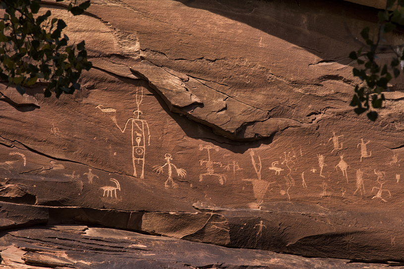 Rock art near Sand Island. Photo: Tim Peterson