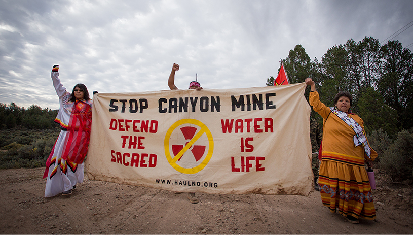 A 2018 protest walk to Canyon Mine during the 2018 Red Butte Gathering. AMY S. MARTIN