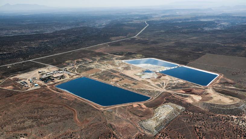 White Mesa uranium mill as seen from the air on June 28, 2017. Photo by Bruce Gordon, EcoFlight.