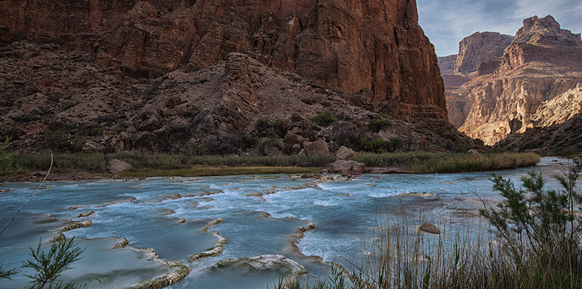 Turquoise blue waters of the Little Colorado River