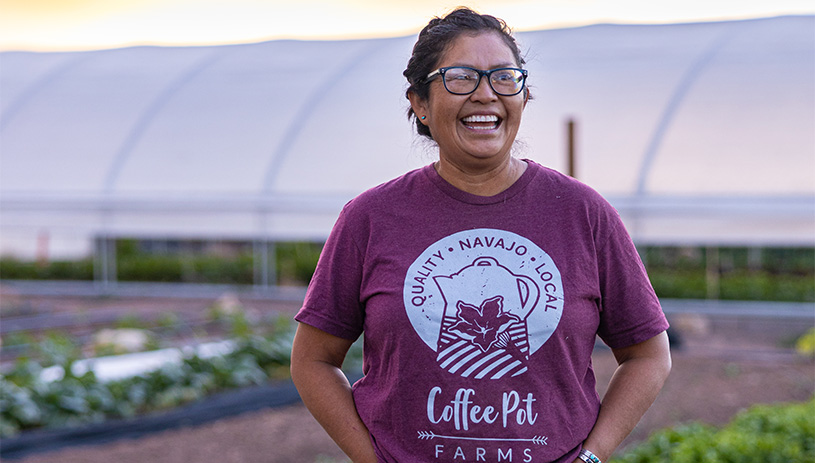 Meet Cherilyn Yazzie, owner of Coffee Pot Farms
