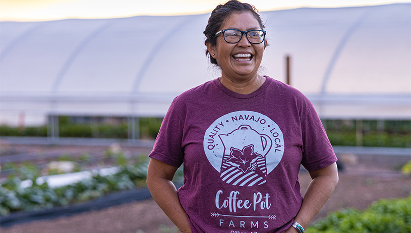 Cherilyn Yazzie, owner of Coffee Pot Farms