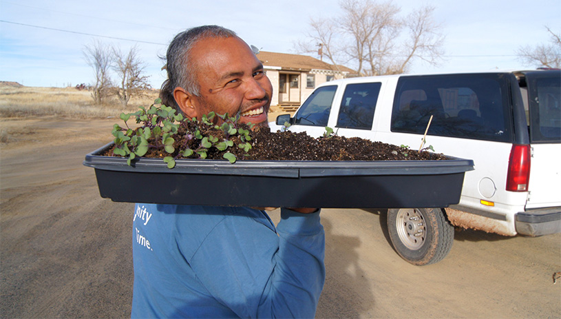 Tyrone Thompson nourishes plants and the community